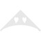 Ekena Millwork Pitch Winston Architectural Grade PVC Gable Pediment, 48"W x 24"H x 1"P (12/12) GPP048X024X100WIN - alternate 2